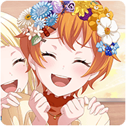 花と笑顔、ふわり